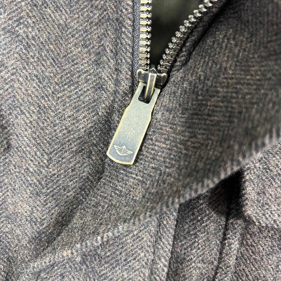NWOT |•DOCKERS•| Brown Herringbone Military Style Wool Blend Winter Coat Size XL - Picture 9 of 16